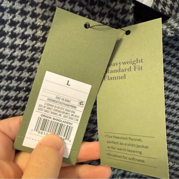 Goodfellow & Co Black and White Houndstooth Flannel Shirt/Jacket - Picture 5 of 7